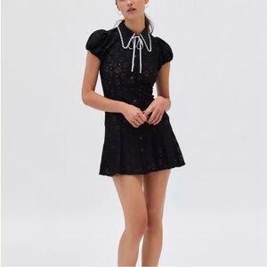 Kimchi Blue Aubrey Lace Collared Mini Dress
